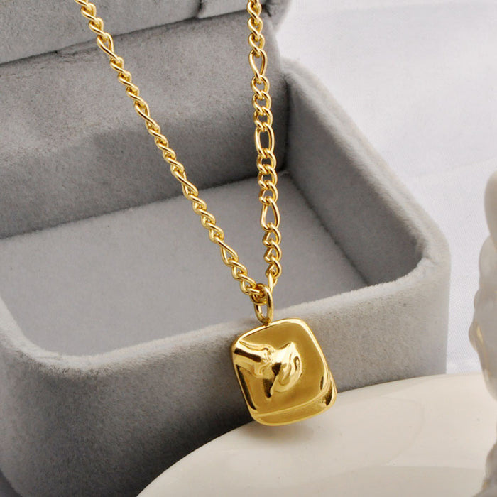 Wholesale  human face pendant stainless steel necklace body sweater chain