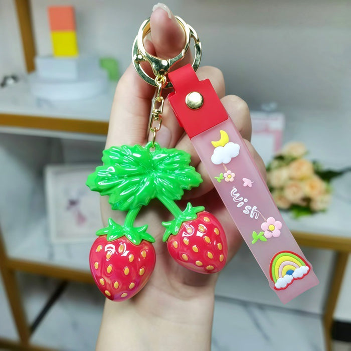 Wholesale Trendy Simulated Banana Metal Keychain DIY Bag Charm Accessory MOQ≥2