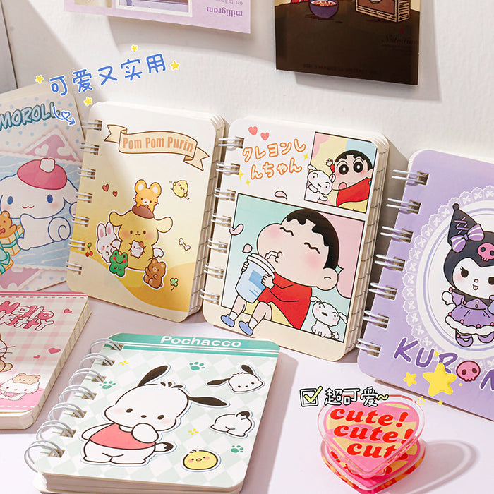 Wholesale 4 Sets of A7 Small Coil Cartoon Paper Notebook JDC-NK-YYC005