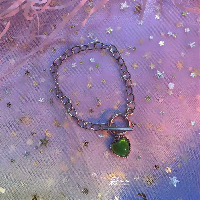 Wholesale Color changing love necklace, niche design, collarbone chain necklace