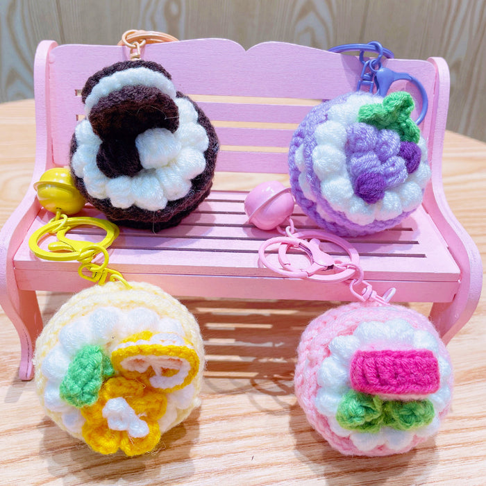 Wholesale Crochet Cake Keychain Fashion Accessory Boutique Resale Gift MOQ≥2