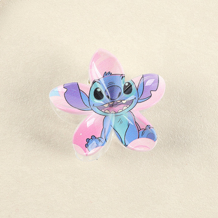 Wholesale Frangipani Printed Plastic Hair Clips