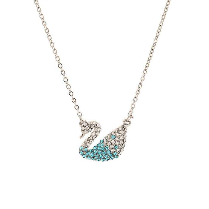 Wholesale Diamond-encrusted swan necklaces come in a variety of colors