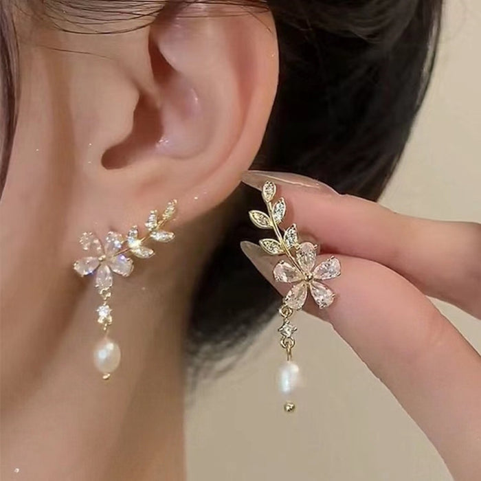 Wholesale Pearl earrings without ear holes, high-end feel, light luxury temperament, earrings