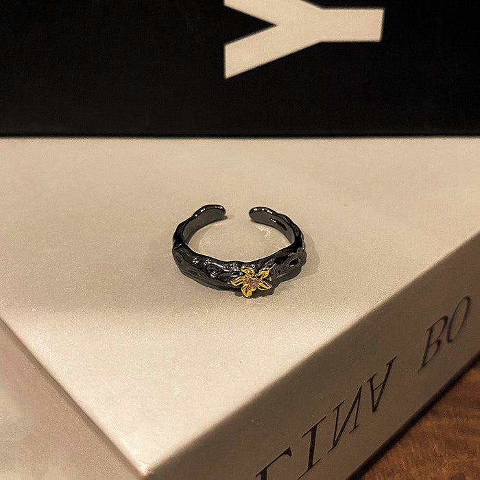 Wholesale Personalized and fashionable open-end ring, simple and niche food ring