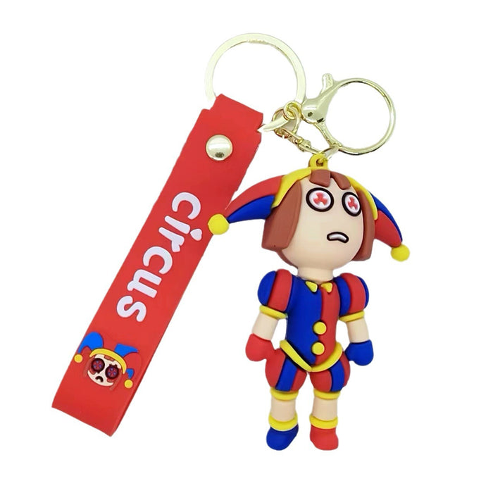 Wholesale creative cartoon circus keychain pendant bag car key chain accessories gift