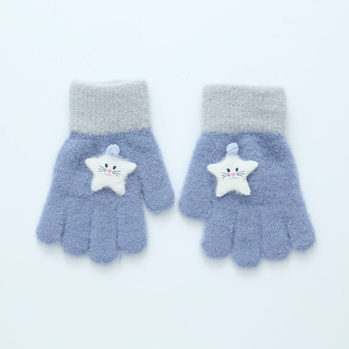 Wholesale Gloves Knitted Cartoon Cute Jacquard Candy Color JDC-GS-shunh002