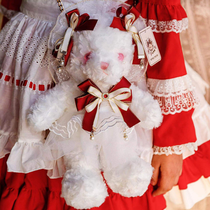 Wholesale Cute  plush toy Lolita hand-made bear bag