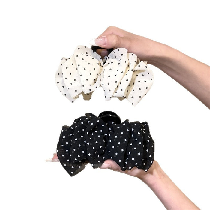 Wholesale Elegant large bow clip, high-end and exquisite hair clip, shark clip at the back of the head, meatball head