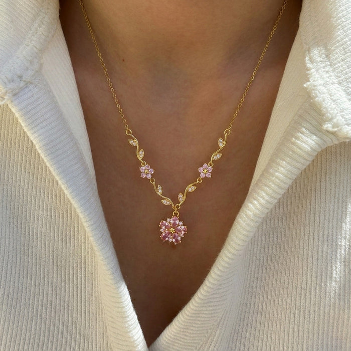 Wholesale Pink Crystal Butterfly Bow Rhinestone Necklace Bracelet Set Jewelry Accessory