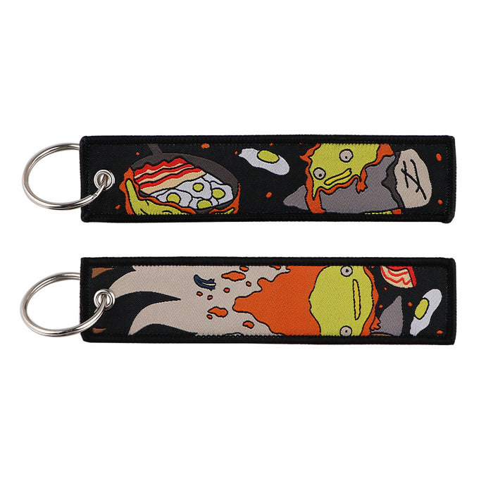 Wholesale Cartoon Cute Capybara Animal Woven Label Lanyard Keychain JDC-KC-KKX005