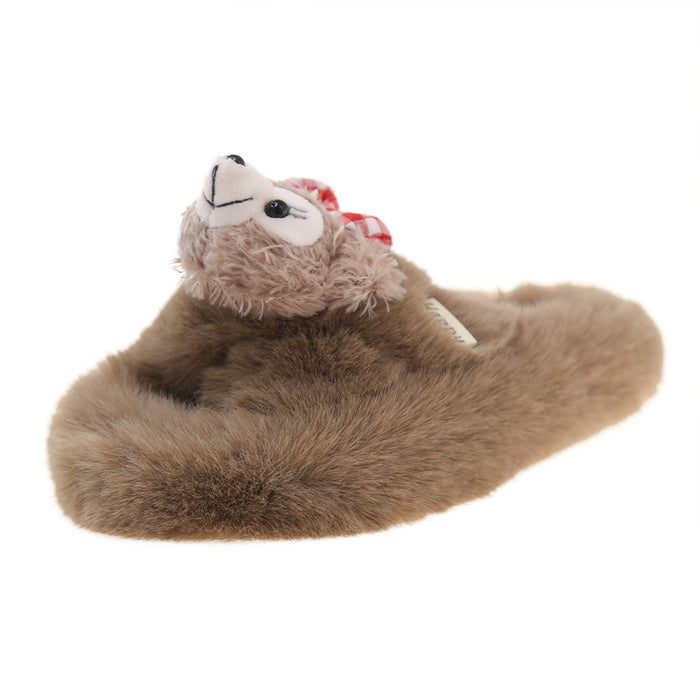 Wholesale Cartoon Anime Furry Slippers Summer Home and Outdoor Slip-On Slippers