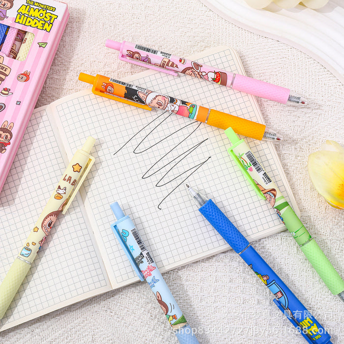 Wholesale Press Gel Pen Quick-Drying Exam Brush Question Pen Cartoon Cute High-Value Student Black Pen