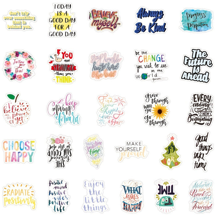 Wholesale 150pcs Inspirational phrase cartoon graffiti stickers to decorate notebooks and luggage
