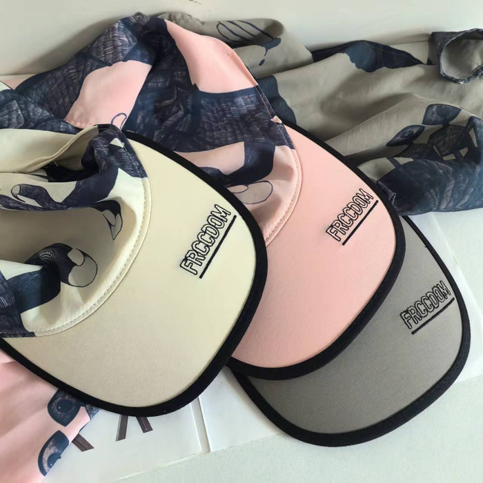 Wholesale Alphabet Embroidered Duck Tongue Hat Funny Printed Headband Hat Strap Sunscreen Hat