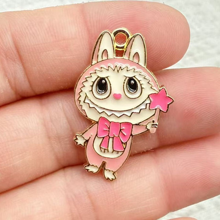 Wholesale 10pcs Anime Cartoon Alloy Oil Drip DIY Earrings,  Keychain,  Necklace Pendant