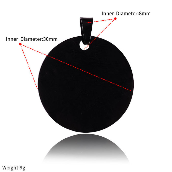 Wholesale Gold, silver, black hang tag carving stainless steel identity tag