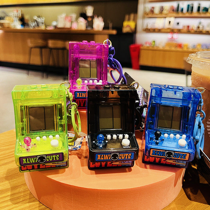 Wholesale Original Street Game Machine Keychain Creative Student Children's Toy Cartoon Backpack Pendant Small Gift