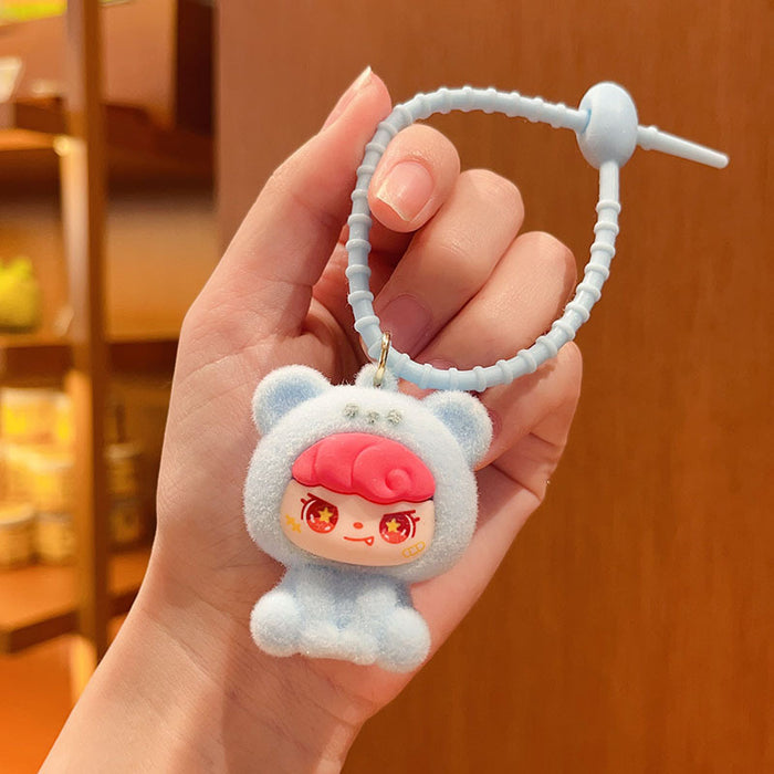 Wholesale Cartoon Flocked  Bear Pendant Cute Bag Desktop Decoration