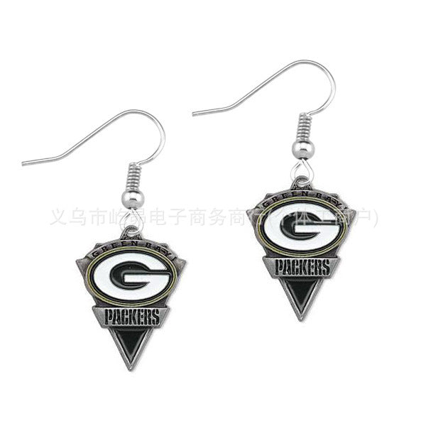 Wholesale Rugby team logo earrings