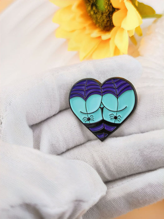 Wholesale Cartoon  heart-shaped pumpkin head bandage  bat fun clothing brooch