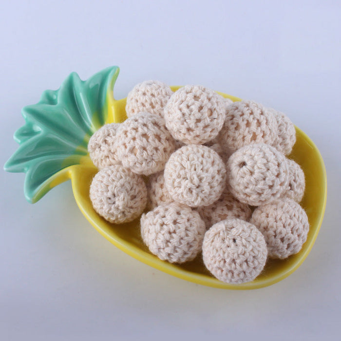 Wholesale 10PCS 16mm Wooden Cotton Thread Crochet Yarn Balls JDC-BDS-BaoQin016