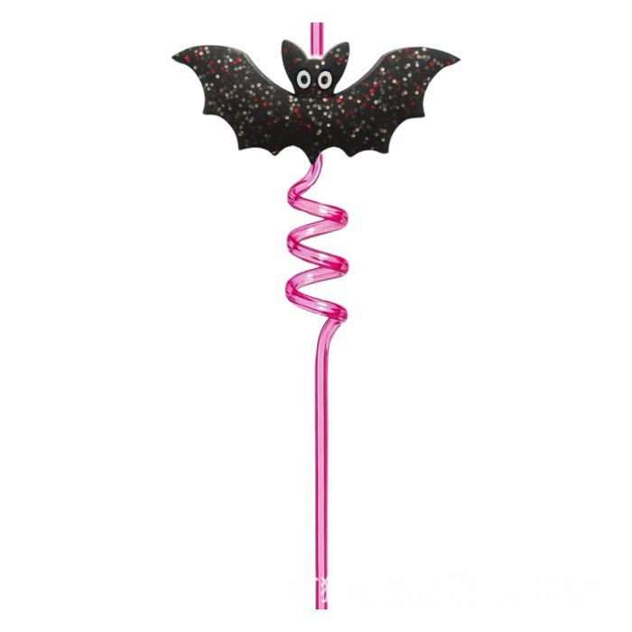 Wholesale 10pcs Silver powder  cartoon bar personality straw stickers party decoration straw stickers