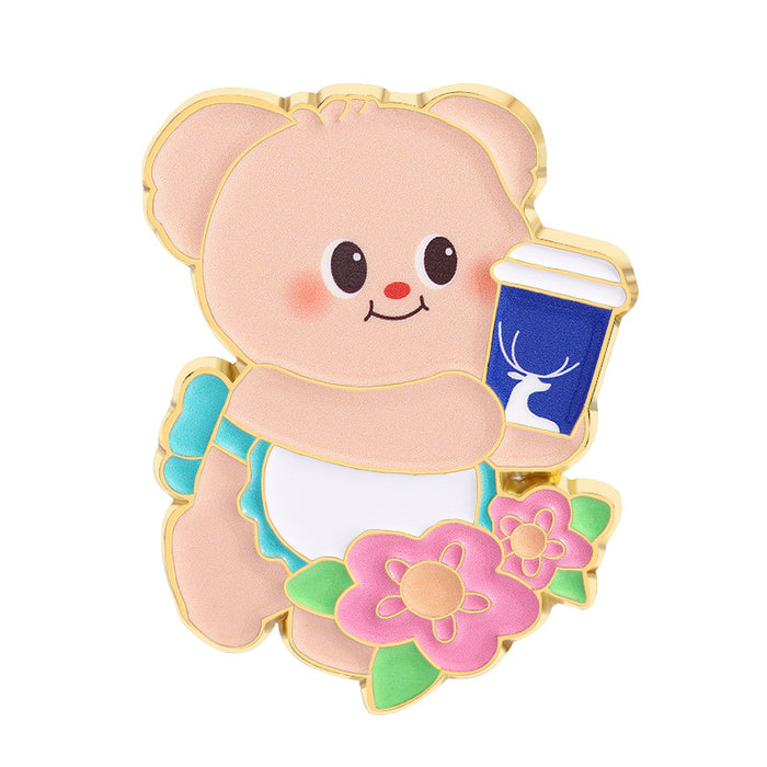 Wholesale Cartoon Coffee Cup Shape Brooch Pin Set Zinc Alloy Decorative Accent