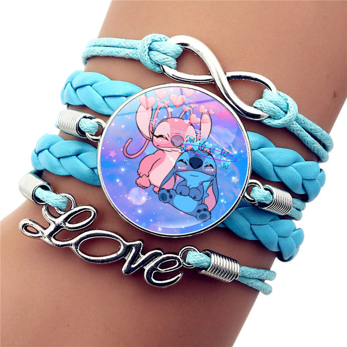 Wholesale Star Stitch Cartoon Bracelet Girl Jewelry Hot Selling Accessories Stitch Peripheral Leather Hand Jewelry JDC-BT-JY002