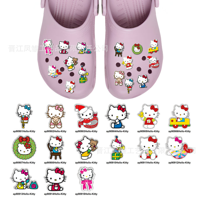 Wholesale 20pcs Cute cat acrylic Shoes Charms accessories