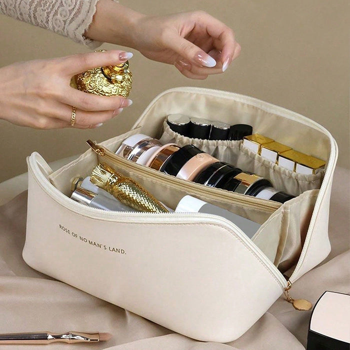 Wholesale Fashionable PU Pillow Bag, Portable Travel Storage Bag, Large Capacity Toilet Bag, Hand Enhancement Makeup Bag