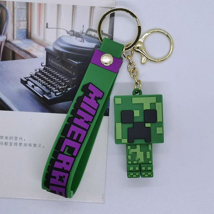 Wholesale Cartoon Doll Cube World Keychain Pendant Bag Car Keychain Accessory Gift