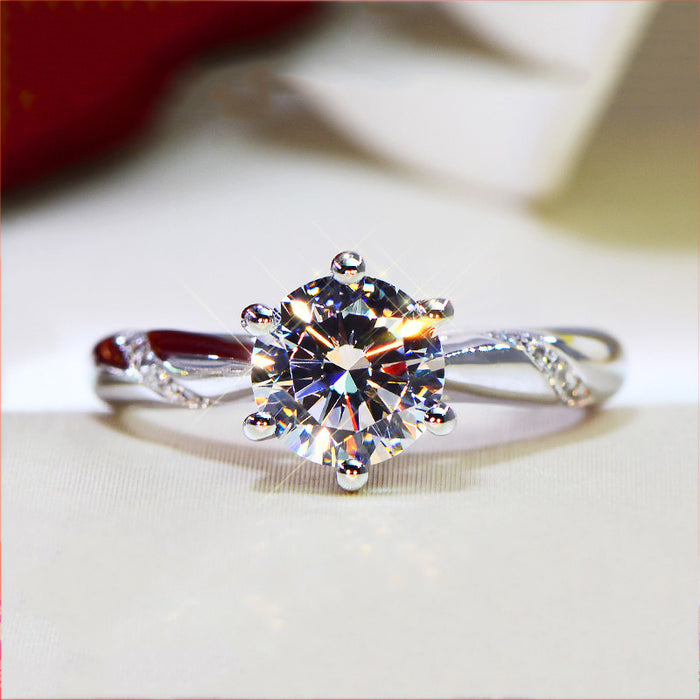 Wholesale Platinum imitation D-grade high diamond ring