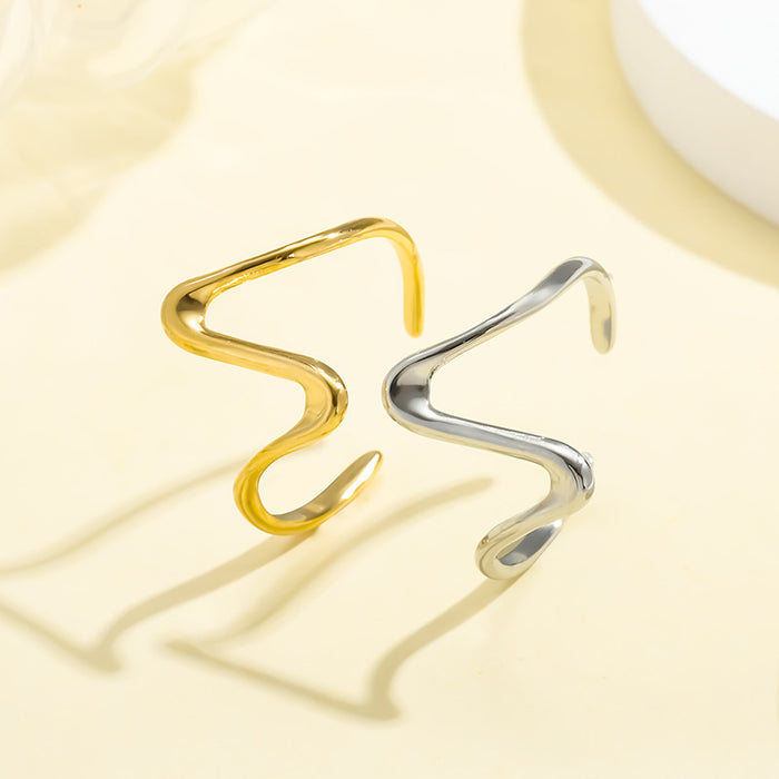 Wholesale Minimalist stainless steel open ring for women with a niche design and fashionable titanium steel ring