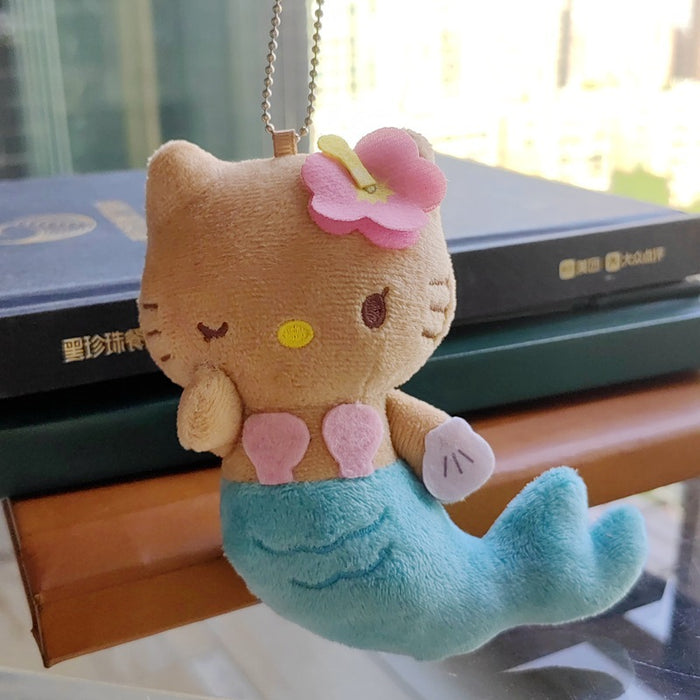 Wholesale Hawaii Beach Swimming Circle Surfing Pineapple Paradise Cat Plush Doll Pendant