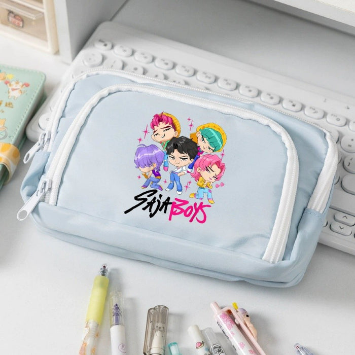 Wholesale Candy-colored cartoon print Pencil Bags for primary and secondary school girls