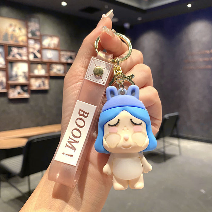 Wholesale Tear doll cartoon keychain cute  doll children' s school bag pendant keychain claw machine small gift