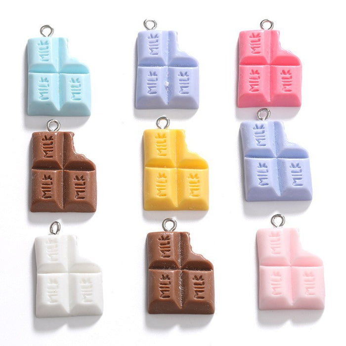 Wholesale Sweet Cartoon Chocolate Resin Pendant DIY Jewelry Accessory Gift