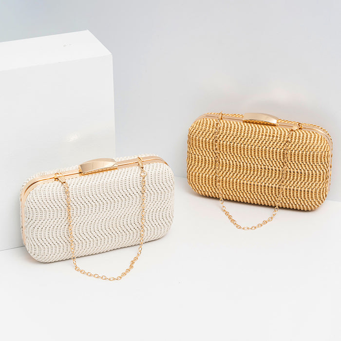 Wholesale Fashion PU Woven Clutch Bag High-grade Handbag JDC-HB-YX011