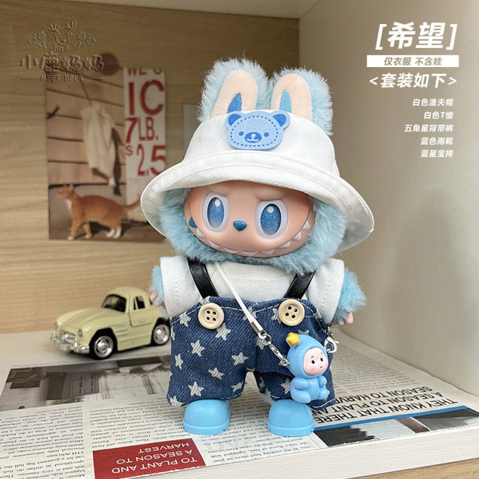 Wholesale Vinyl Doll Clothes Lucky  Clothes Trendy Cool Overalls