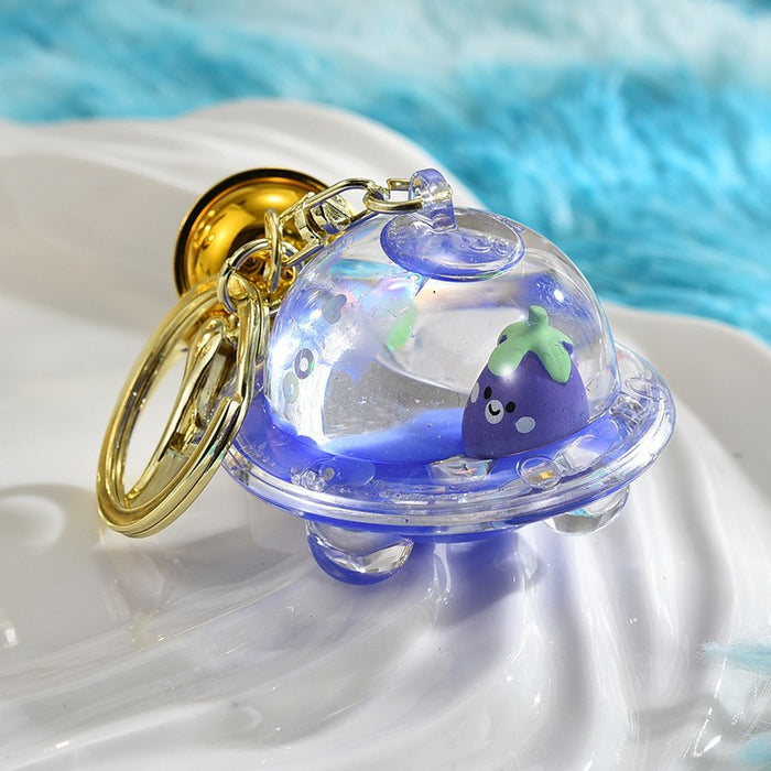 Wholesale Liquid Glitter Bottle Keychain Pendant with Floating Stars liquid keychain