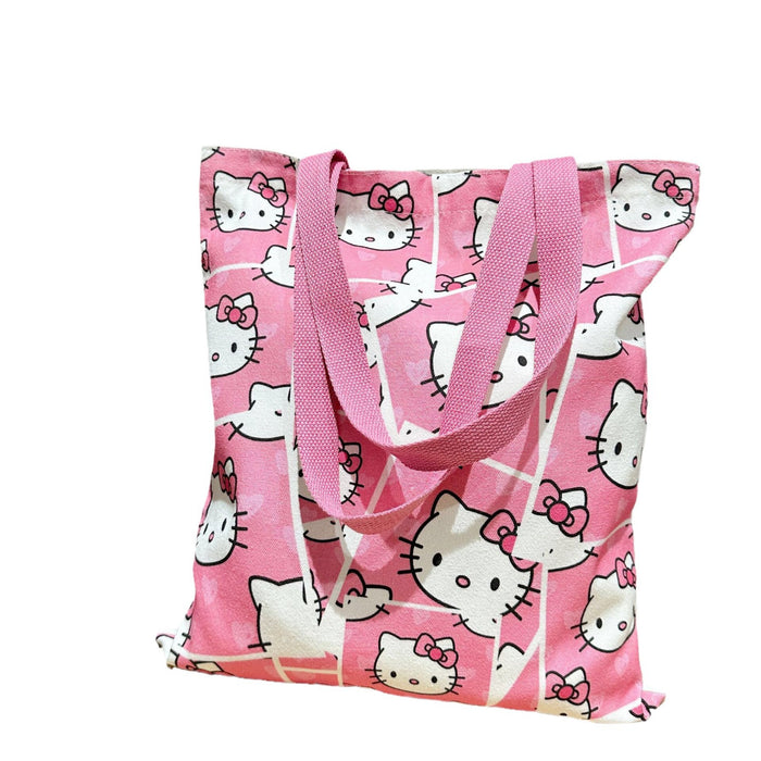 Wholesale Canvas Cute Cat Large Capacity Student Shoulder Bag