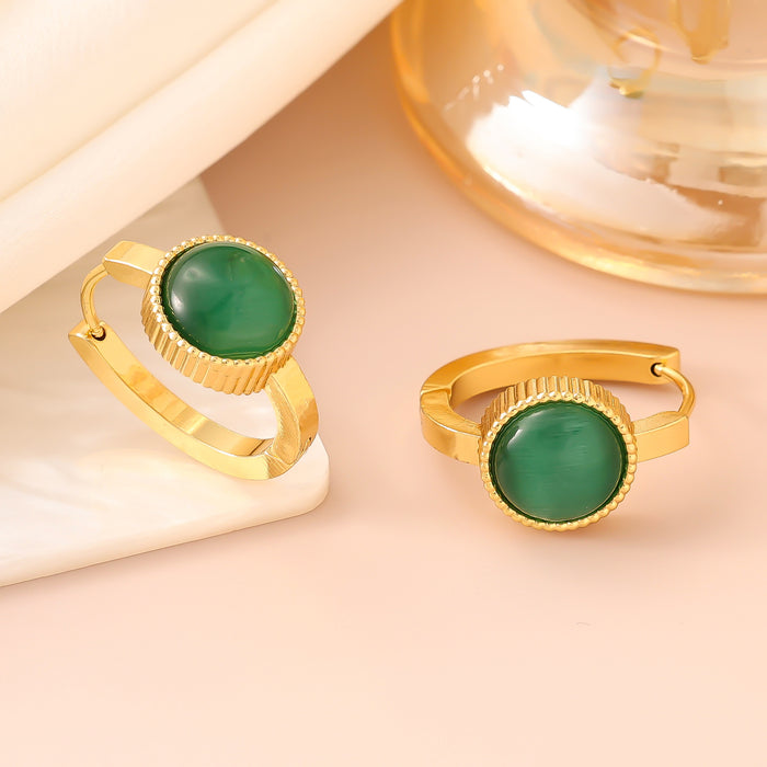 Wholesale Earrings with round buckles and earrings, versatile and fashionable, exuding a sense of luxury and sophistication