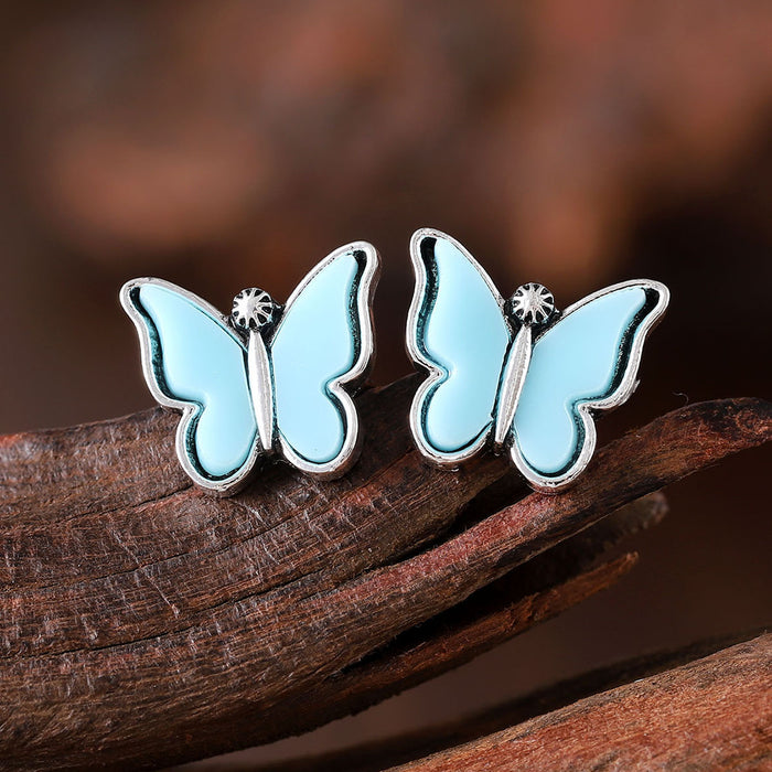 Wholesale 2pcs Retro Long Butterfly Simple Statemente Earrings