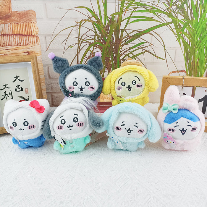 Wholesale Plush Doll Pendant Self-Mocking Bear Couple Bag Hanging Doll Batch