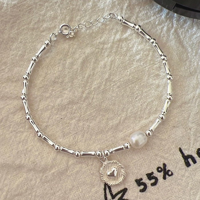 Wholesale Pure silver bracelet, bead, niche temperament, versatile accessory