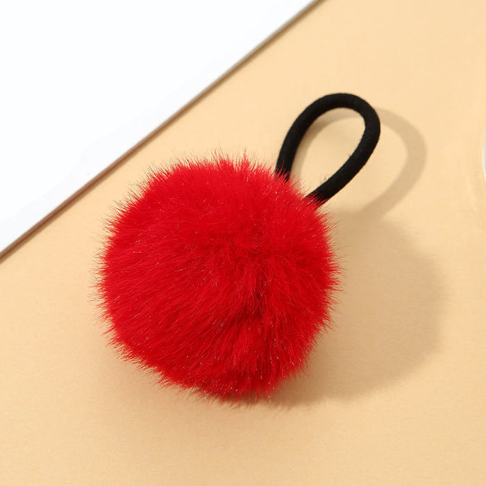 Wholesale cute color plush soft f Hair Scrunchies