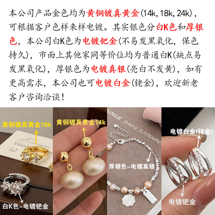 Wholesale Understated Zircon Hoop Earrings