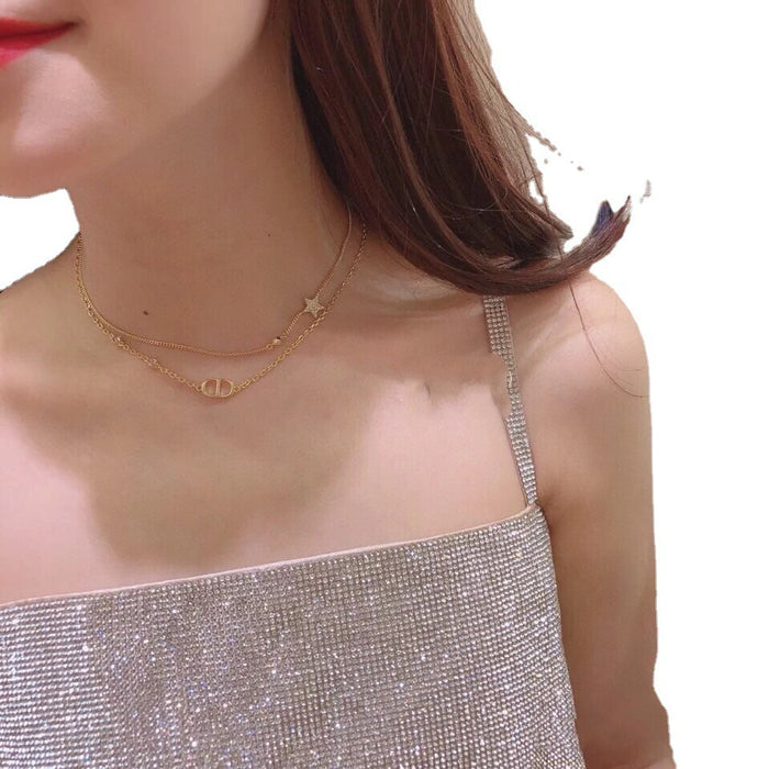 Wholesale Bracelet Women's Simple Classic Two Piece Set Bracelet Gold Letter Bracelet