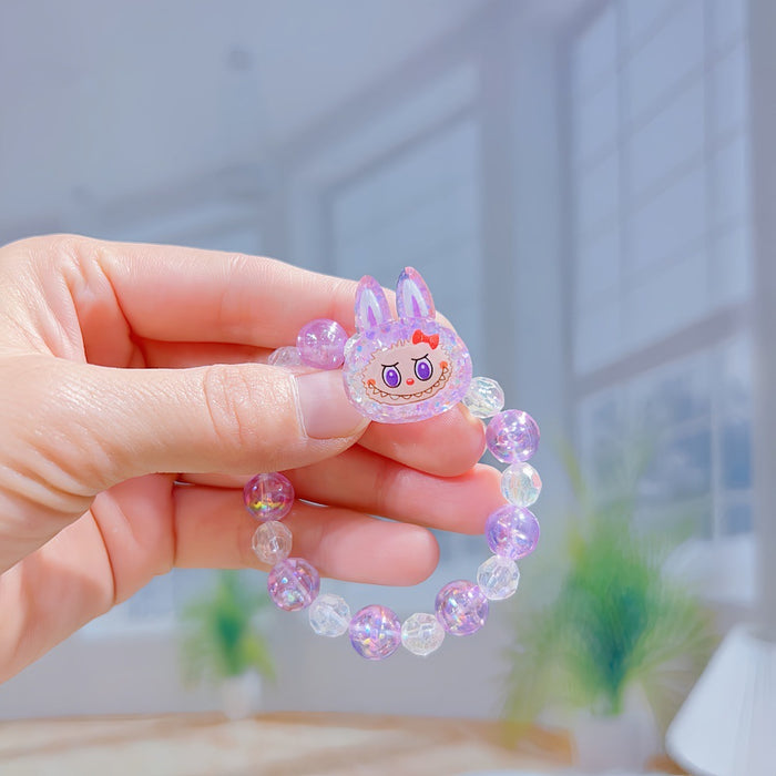 Wholesale 10 pcs Acrylic material flashing cartoon character bracelet for kids.